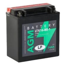 АКУМУЛЯТОР МОТОЦИКЛЕТНИЙ LANDPORT YTX16-BS-1