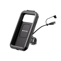 BIKETEC PRO ЧОХОЛ ВОДОСТІЙКИЙ Z РУЧКОЮ NA ТЕЛЕФОН DUAL Z ЗАРЯДНИЙ ПРИСТРІЙ INDUKCYJNA I USB-C MONTOWANE NA КЕРМА АБО ДЗЕРКАЛО (EL)