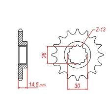 ПЕРЕДНЯ ЗІРКА MTX PARTS CHT 340 13 HONDA CR 125 '87-'03 (JTF326.13) (LANC. 520)