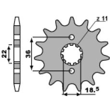 ПЕРЕДНЯ ЗІРКА PBR CHT 2506 13 18NC HONDA NX 250 (88-93) (STOSOWAC 2067 13) (LANC. 520)