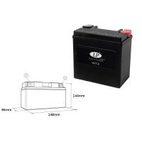LANDPORT АКУМУЛЯТОР HVT-8 12V 14AH 148X86X144 HEAVY V-TWIN BEZOBSLUGOWY - ZALANY (ZWIEKSZONY PRAD ROZRUCHOWY 220A) (ЛІВИЙ +) (3)