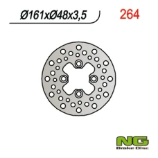 NG ДИСК ТОРМОЗНИЙ ПЕРІД YAMAHA YFM 125/250/350/600/650/700, YFZ 350/450 87-15, YFS 200 BLASTER 88-07 (161X48X3,5)