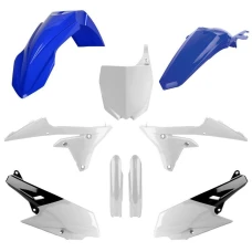 POLISPORT КОМПЛЕКТ ПЛАСТІКОВ (ПОВНИЙ KIT) YAMAHA YZ 250F '14-'18; YZ 450F '14-'17 W КОМПЛЕКТІ TABLICA ПЕРІД (8678400001) I КРИШКИ AMORTYZAROROW (8352000001) КОЛІР NIEBIESI БІЛИЙ OEM