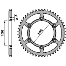 ЗАДНЯ ЗІРКА PBR 820 48 C45 HUSQVARNA CR/WR/TE/TC (70248C45) (JTR822.48) (LANC. 520)