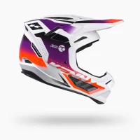 KENNY RACING ШОЛОМ CROSS/ENDURO TITANIUM GRAPHIC ICON BIALY/FIOLETOWY/POMARANCZOWY РОЗМІР S