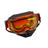 100 ПРОЦЕНТ ОКУЛЯРИ SNOWMOBILE DUAL PANE VENTED RED - ЖОВТИЙ LENS КОЛІР ЧЕРВОНИЙ СКЛО КОЛІР ЖОВТИЙ