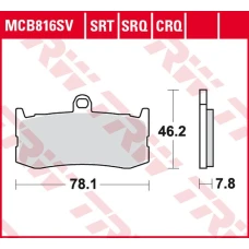 TRW LUCAS ZF КОЛОДКИ ДИСКОВІ ТОРМОЗНІ KH491 SINTER STREET TRIUMPH DAYTONA 675 '09-'17 ПЕРІД