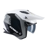 KENNY RACING 2025 ШОЛОМ ВІДКРИТИЙ JET МОДЕЛЬ MILES GRAPHIC WHITE/GREY КОЛІР BIALY/SZARY/CZARNY РОЗМІР M ( 57 - 58 CM )