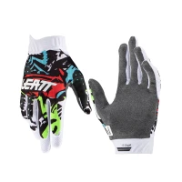 LEATT (НОВИНКА 2023) РУКАВИЦІ MOTO 1.5 GRIPR JUNIOR GLOVE ZEBRA КОЛІР CZARNY/NIEBIESKI/CZERWONY/BIALY РОЗМІР M