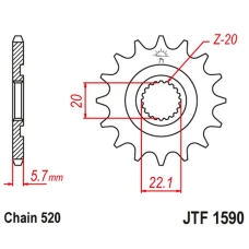 JT ЗІРОЧКА ПЕРІД 2103 13 YAMAHA YZF 250 '01-'17, WR 250F '01-'17 (210313JT) (LANC. 520)