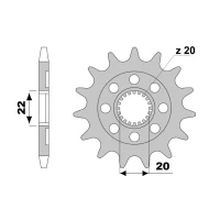 JR ZZZZ ШЕСТЕРНЯ ПЕРІД 2103 14 YAMAHA YZF 250 '02-'09 (+1)