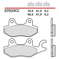 BREMBO 2026/06 КОЛОДКИ ДИСКОВІ ТОРМОЗНІ KH197 ROAD / SCOOTER КАРБОН CERAMIC CC (POLMETALICZNE) (ECE R90)
