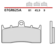 BREMBO 2026/03 КОЛОДКИ ДИСКОВІ ТОРМОЗНІ KH294 SINTER SA (SPIEK METALICZNY) ПЕРІД (ECE R90)