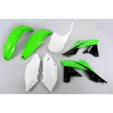 UFO КОМПЛЕКТ ПЛАСТІКОВ KAWASAKI KXF 250 '13-'16 КОЛІР OEM'16 (ZIELONY/BIALY/CZARNY)(KA221E999A)