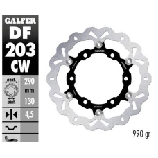 GALFER ДИСК ТОРМОЗНИЙ ПЕРІД KAWASAKI NINJA 250R '08-'12, ZX25R '20-'21 (290X130X4,5 MM) МАТЕРІАЛ АЛЮМІНІЙ (990 GRAM)