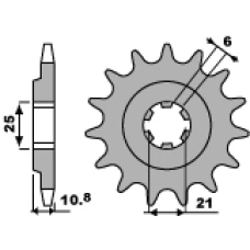 PBR ЗІРОЧКА ПЕРІД 331 15 18NC HONDA CB 750K 78 (LANC. 630)