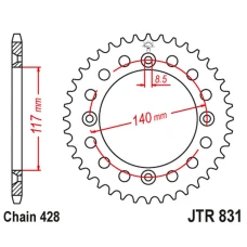 ЗАДНЯ ЗІРКА JR 831 46 YAMAHA YZ 80L/S '84, '86-92 (83146JT) (LANC. 428)