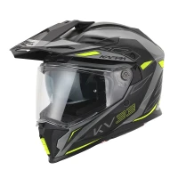 KAPPA 2025/05 ШОЛОМ KV33 GRAPHIC WIZZARD ENDURO DUAL ВИКЛЮЧЕНИЙ ROAD Z СТІКЛО I БЛЕНДА КОЛІР ЧОРНИЙ СІРИЙ ЖОВТИЙ FLUO MATT РОЗМІР 60 / L (УПРАВЛІННЯ ECE 22R06)
