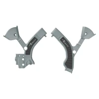 RACETECH (RTECH) 2025/12 КРИШКИ РАМИ (КОМПЛЕКТ) BI-MATERIAL СУПЕР GRIP TRIUMPH TF 250 X / 450 RC '24-'26 КОЛІР СІРИЙ / ЧОРНИЙ