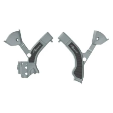 RACETECH (RTECH) 2025/12 КРИШКИ РАМИ (КОМПЛЕКТ) BI-MATERIAL СУПЕР GRIP TRIUMPH TF 250 X / 450 RC '24-'26 КОЛІР СІРИЙ / ЧОРНИЙ