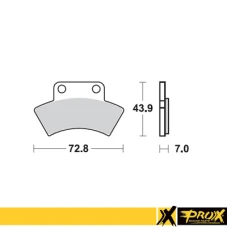 PROX ЗАДНЬОЇ ТОРМОЗНИЙ ПІДКЛАДКА POLARIS SCRAMBLER/SPORTSMAN 400 '94-97