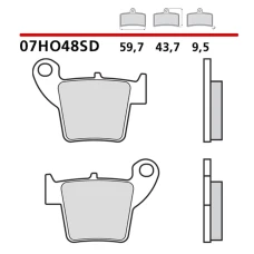 BREMBO 2026/06 КОЛОДКИ ДИСКОВІ ТОРМОЗНІ KH346 ВИКЛЮЧЕНИЙ ROAD SINTER SD (SPIEK METALICZNY) (ECE R90)