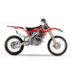 BLACKBIRD КОМПЛЕКТ НАЛІПОК (OKLEIN) + ПОКРИВКА/ПОКРИВКА NA СИДІННЯ HONDA CRF 250 '10-'13, CRF 450 '10-'13 DREAM 4 КОЛІР ЧОРНИЙ/ЧЕРВОНИЙ/БІЛИЙ