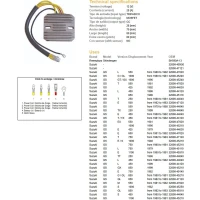 DZE РЕГУЛЯТОР НАПРУГИ KAWASAKI KZ900/1000 73-80, SUZUKI GS250/400/450/550/650/750/1000 (ESR100,ESR090)