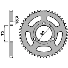 PBR ЗІРОЧКА ЗАД 239 42 F HONDA MTX 80R 83-87 (JTR239.42) (LANC. 420) (JTR239.42)