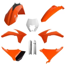 POLISPORT КОМПЛЕКТ ПЛАСТІКОВ (ПОВНИЙ KIT) KTM EXC/EXC-F '12-'13 W КОМПЛЕКТІ TABLICA ПЕРІД (8666700002) I КРИШКИ AMORTYZAROROW (8398500002) КОЛІР КОЛІР ПОМАРАНЧ OEM