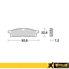 PROX КОЛОДКИ ДИСКОВІ ТОРМОЗНІ KH119 YAMAHA YZ 80/85 '93-19, YZ 65 '19-20, TTR 125 '00-18 ПЕРІД