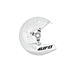 UFO 2026/06 ЗАХИСТ ТОРМОЗА ДИСКА ПЕРІД HONDA CRF 250 / 450 X '04-'18, CRF 250 / 450 R '04-'26, CRF 250 RX '19-'21, CRF 450 RX '17-'20, CR 125 / 250 R '04-'07, CRF 300 RX '19-'26, CRF 250 RX '22-'26  КОЛІР БІЛИЙ - ЗАМІНЮЄ HO01001041
