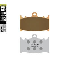 ГАЛЬМІВНІ КОЛОДКИ ДИСКОВІ GALFER МЕТАЛОКЕРАМІЧНІ (SINTERED) KH158 (ЗОЛОТИЙ) FD107G1375