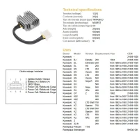 DZE РЕГУЛЯТОР НАПРУГИ KAWASAKI EL/EN/EX/GPZ/KZ/Z (SH530-12) (21066-1030) (SH530-12K,ESR140)