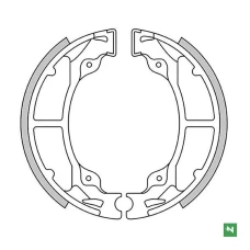 NEWFREN КОЛОДКИ БАРАБАННІ ДИСКОВІ ТОРМОЗНІ ЗАД KAWASAKI KD 80 '88-'90, KDX 200 '83-'88, KH 125 '77-'81, KX 125 '82-'85 (110X30MM)