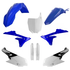 КОМПЛЕКТ ПЛАСТИКА POLISPORT (ПОВНИЙ KIT) YAMAHA YZ 250F '14-'18; YZ 450F '14-'17 В КОМПЛЕКТІ ПЕРЕДНЯ ПАНЕЛЬ (8678400001)  І КРИШКИ АМОРТИЗАТОРІВ (8352000001) КОЛІР OEM СИНІЙ БІЛИЙ ЧОРНИЙ