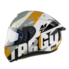 MT АКЦІЯ ШОЛОМ INTEGRALNY TARGO PRO BIGER A3 GLOSS PEARL ЖОВТИЙ КОЛІР BIALY/ZOLTY/SZARY РОЗМІР S
