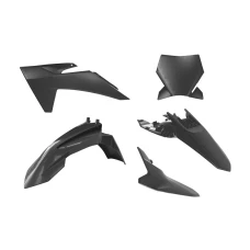 RACETECH (RTECH) 2024/12  PLASTIC KIT 5 PCS  BLACK KTM SX 65 2024=>2025