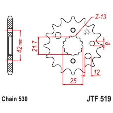 JT ЗІРОЧКА ПЕРІД 566 16 / 513 16 KAWASAKI VN 800 A,B,C 96-06 (56616JT) (LANC. 530)
