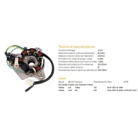 DZE UZWOJENIE ГЕНЕРАТОР STATOR HONDA XLR125 97-00, CG125 91-98 (OEM-31120-KFC-901)