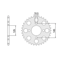 CHT ЗІРОЧКА ЗАД 857 44 YAMAHA (857-44) (JTR857.44) YAMAHA XT 600 '85-94, XT 600Z TENERE 87-89