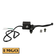 EMGO 2024/05 НАСОС ГАЛЬМА ПЕРІД КОМПЛЕКТНА (14MM) Z ДАТЧИКОМ СВІТЛО СТОП, КРІПЛЕННЯМ ЗЕРКАЛА 10MM I РИЧАГ КОЛІР ЧОРНИЙ