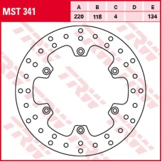TRW LUCAS ZF ДИСК ТОРМОЗНИЙ ЗАД KAWASAKI KLX 400R '03-'06, SUZUKI DR 125SM '08-'12, RM 125 '89-'98, RM 250 '89-'00, DR 250S '95-'00, DR-Z 250 '01-'07, RM-X 250 '89-'95, DR-Z 400/E/S '00-'05 (220X118X4MM)