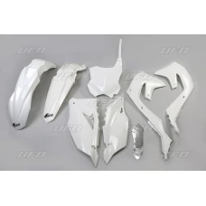 UFO КОМПЛЕКТ ПЛАСТІКОВ KAWASAKI KXF 250 '21, KXF 450 '19-21 КОЛІР БІЛИЙ (KA227E047)