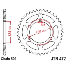 ЗАДНЯ ЗІРКА JR 473 37 KAWASAKI Z 200 '77-83', Z 250 '81-83' (47337JT) (LANC.520)