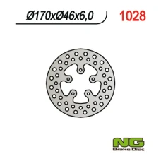 NG ДИСК ТОРМОЗНИЙ ЗАД HONDA TRX 420 0-11, TRX650/680 06-21 (170X46X6)