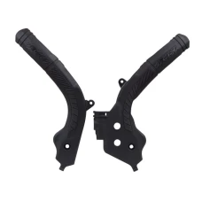 RACETECH КРИШКИ РАМИ (КОМПЛЕКТ) BI-MATERIAL СУПЕР GRIP KTM SX 125/150 '16-18, SX 250 '17-18, EXC/EXCF 250/350/450 '17-19, SXF 250/350/450 '16-18 КОЛІР ЧОРНИЙ