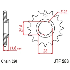 ПЕРЕДНЯ ЗІРКА JR CHT 2051 15 YAMAHA TT 250 '93-04' (205115JT) (LANC. 520)