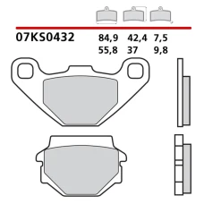 BREMBO 2026/03 КОЛОДКИ ДИСКОВІ ТОРМОЗНІ KH67 GENUINE КАРБОН CERAMIC (POLMETALICZNE MIESZANKA OEM) ПЕРІД/ЗАД