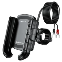 BIKETEC КРОНШТЕЙН ДЛЯ МОТОЦИКЛА NA ТЕЛЕФОН QUICK LOCK Z ЗАРЯДНИЙ ПРИСТРІЙ USB 3.0 POWER DELIVERY  ЗІБРАНАNA КЕРМА АБО ДЗЕРКАЛО ВИД: R9-CLIP-PD